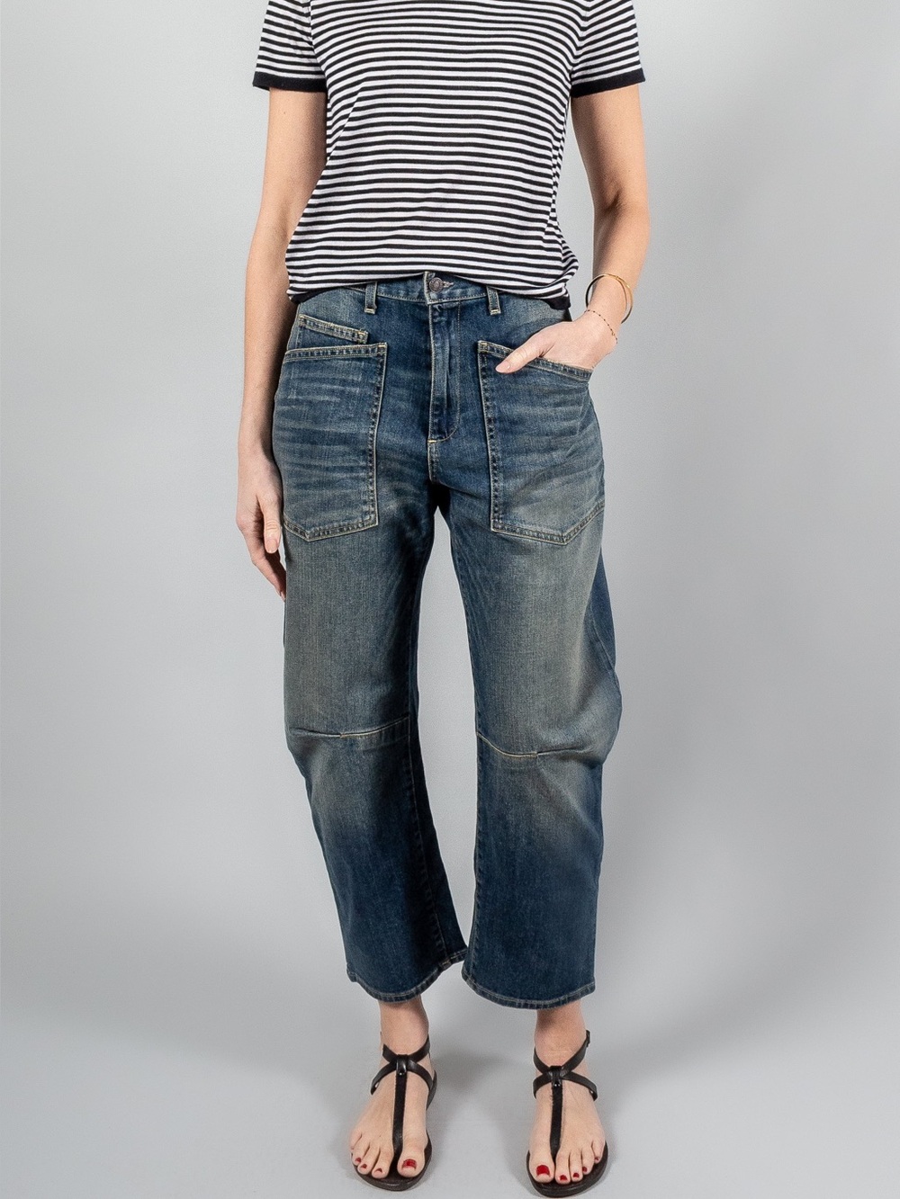 Nili Lotan Shon Jeans - Classic Wash - Size 26